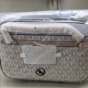 Michael Kors Beige and Gold Crossbody Bag